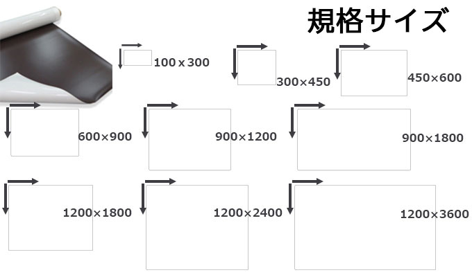 スチール面に貼れる ホワイトボードマグネット 規格サイズ 日本製 マグネットシート工房の製品
